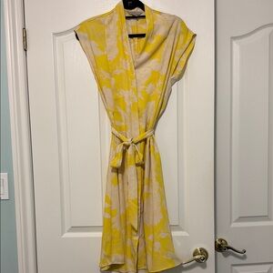 H&M Yellow and Cream Floral Dress